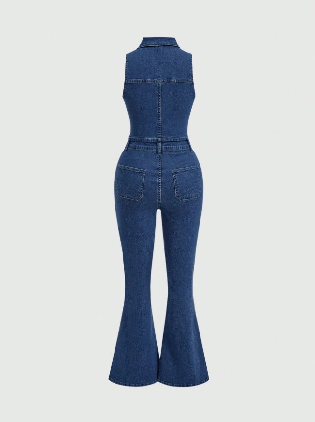 NIEBIESKI KOMBINEZON JEANS
