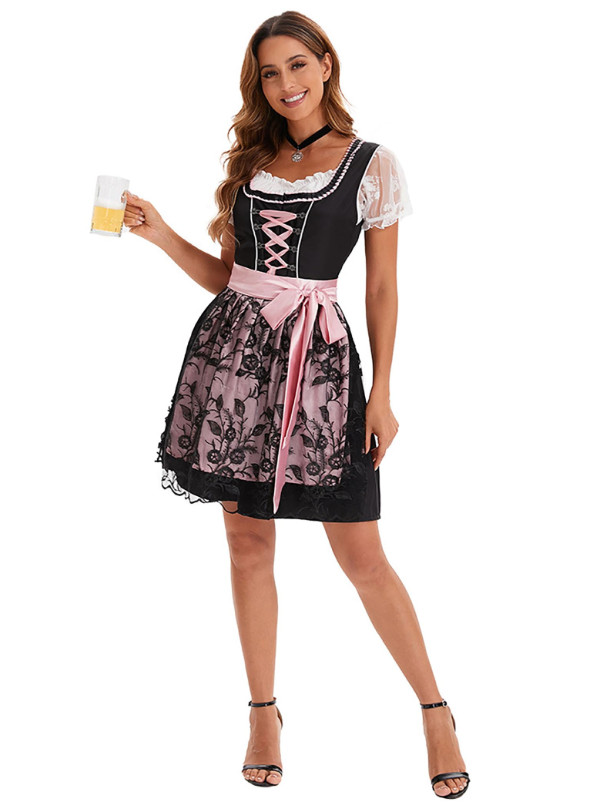SUKIENKA TOP PAS KORONKA KOSTIUM BAWARSKI OKTOBERFEST 