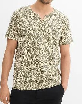 T-SHIRT BAWEŁNIANY ZE WZOREM