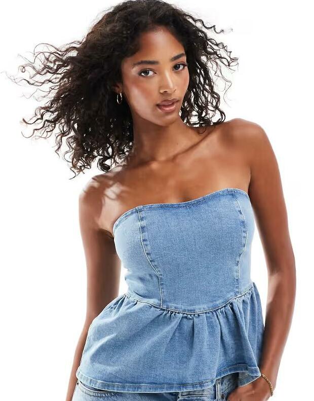NIEBIESKI JEANSOWY TOP