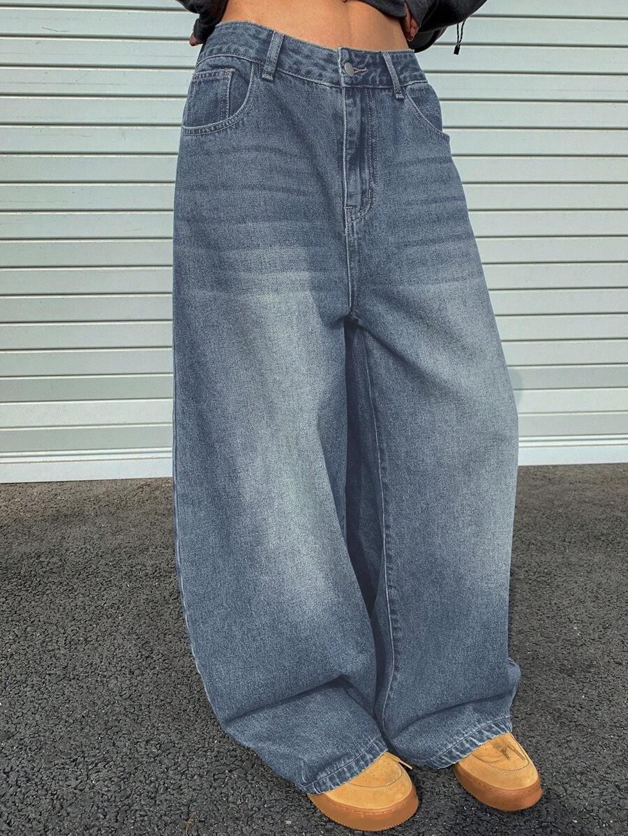 SPODNIE JEANS SZEROKIE NOGAWKI