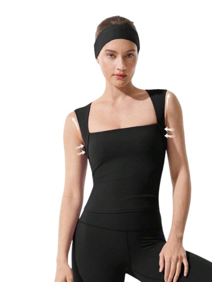 CZARNY SPORTOWY TOP 