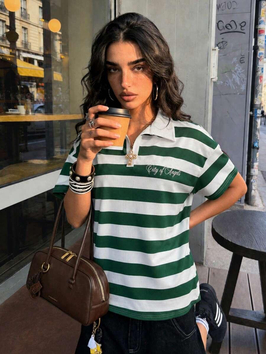 koszulka polo w paski