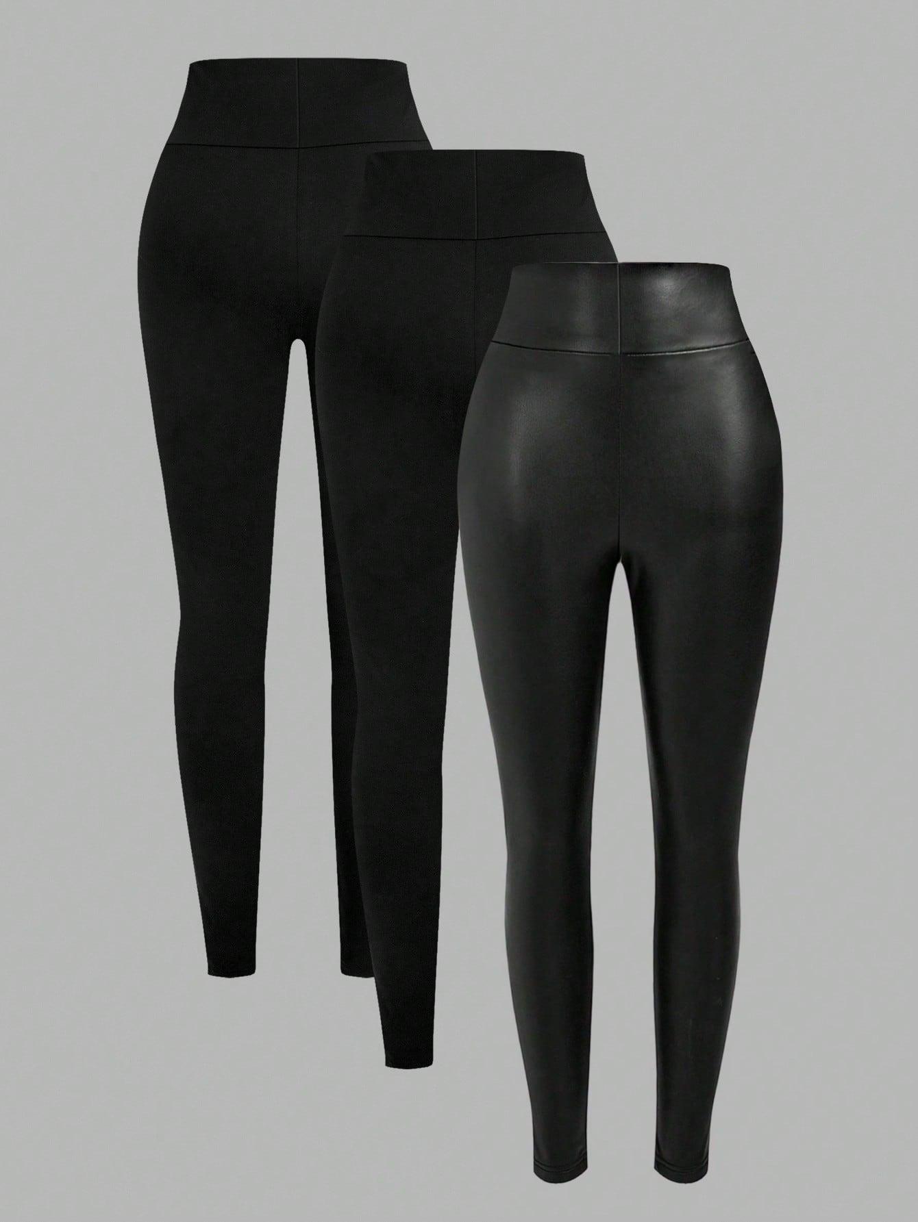 czarne legginsy 3 pack