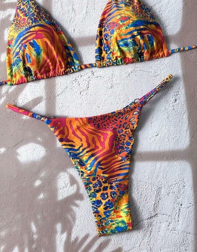 dół od bikini print