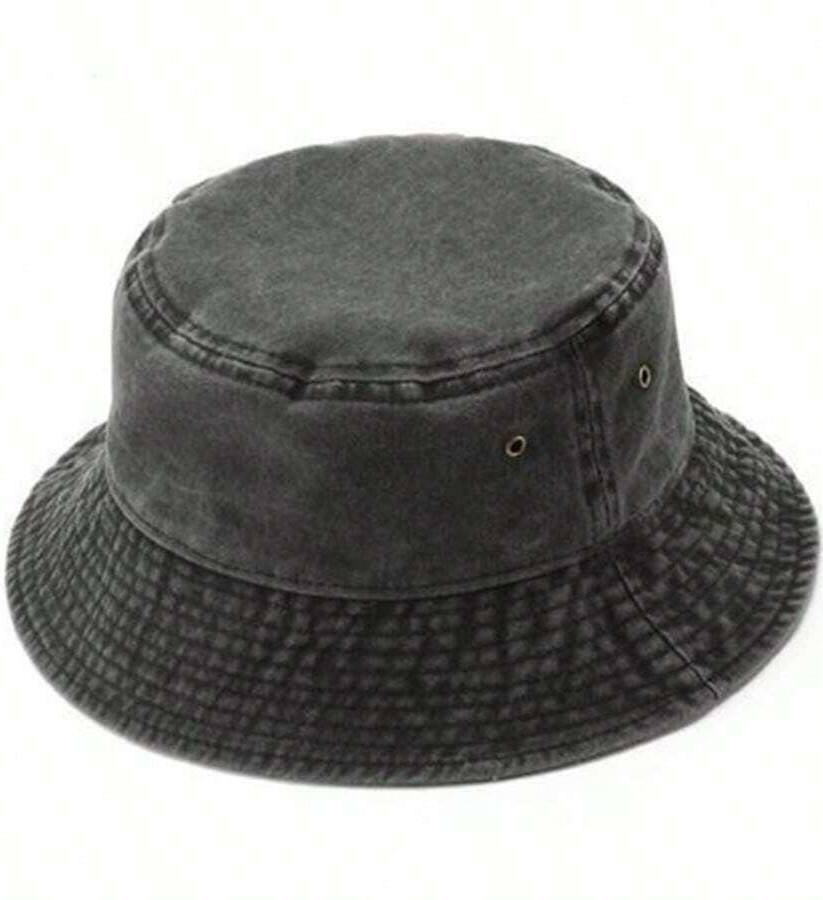 czarna czapka bucket