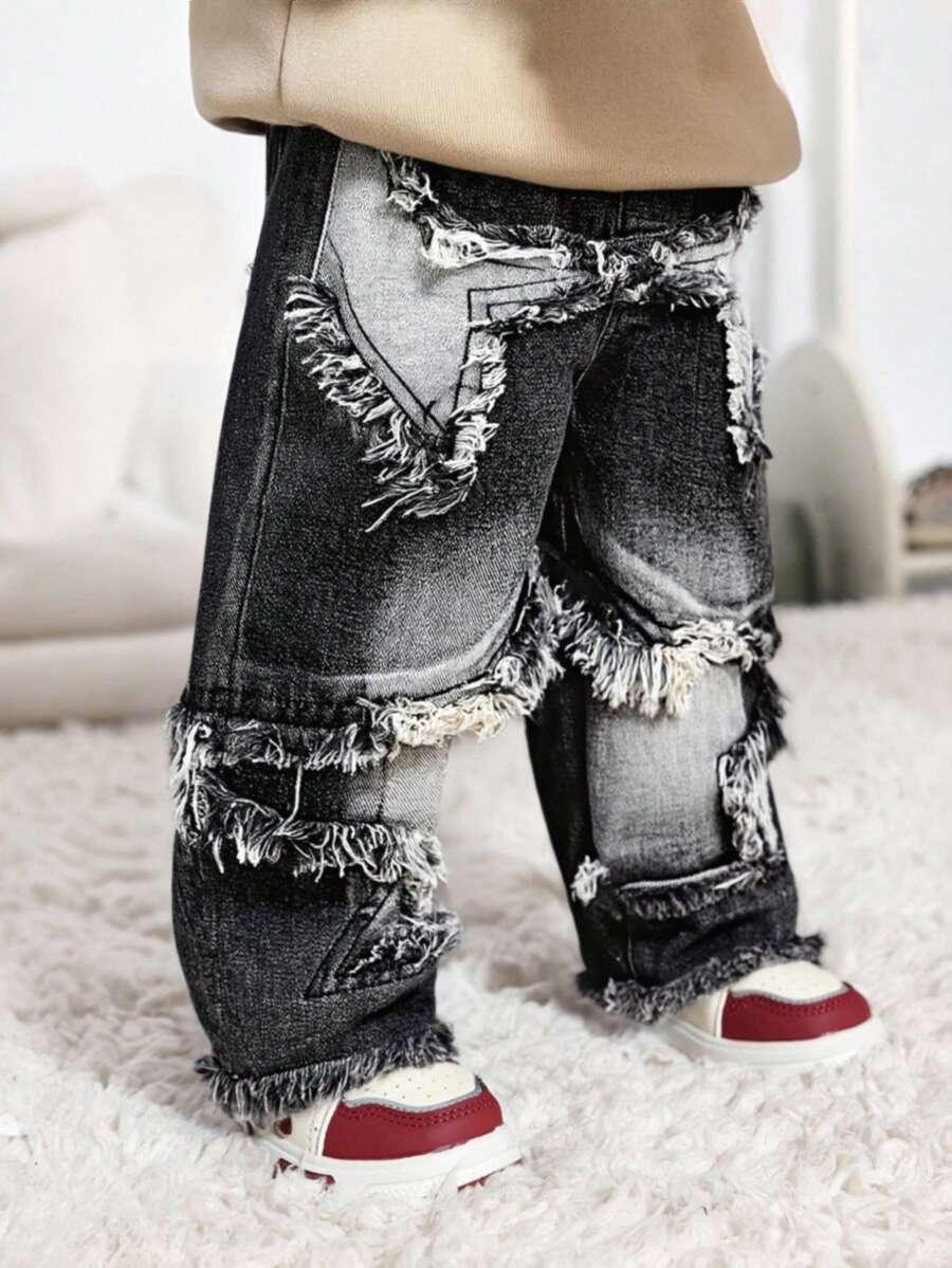 SPODNIE JEANSOWE ripped
