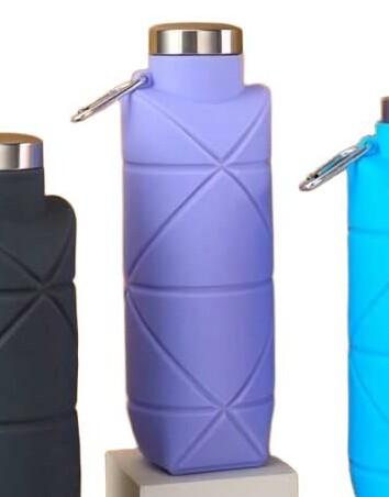 fioletowa SILIKONOWA BUTELKA NA WODĘ