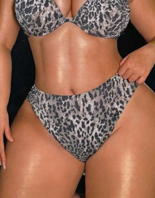 dół bikini animal print