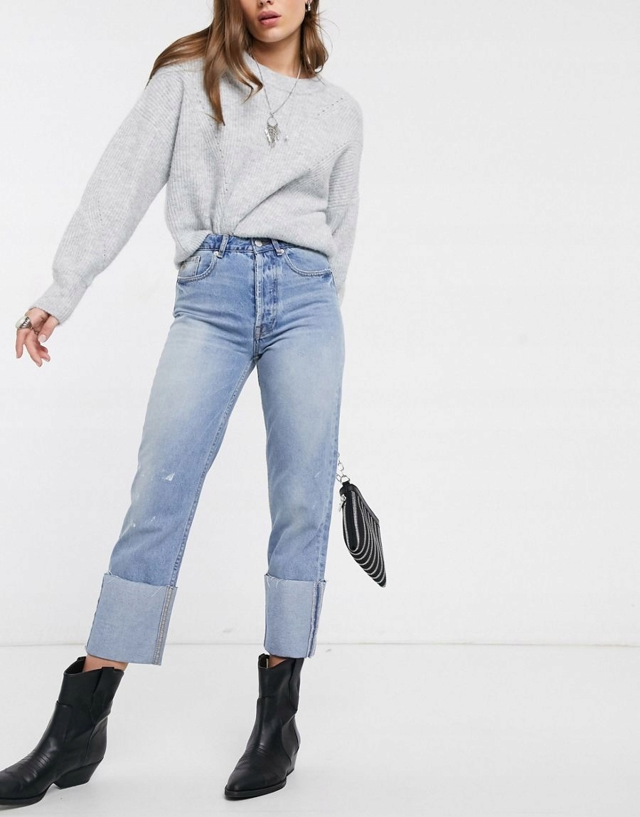 PROSTE SPODNIE JEANS WYSOKI STAN 