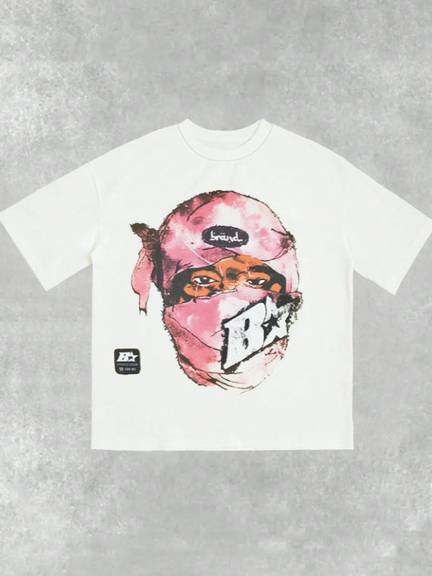 BIAŁY T-SHIRT NADRUK