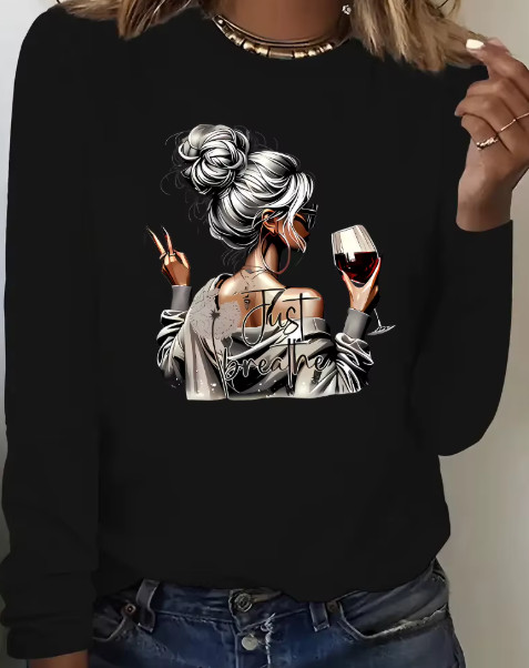 czarna bluza nadruk