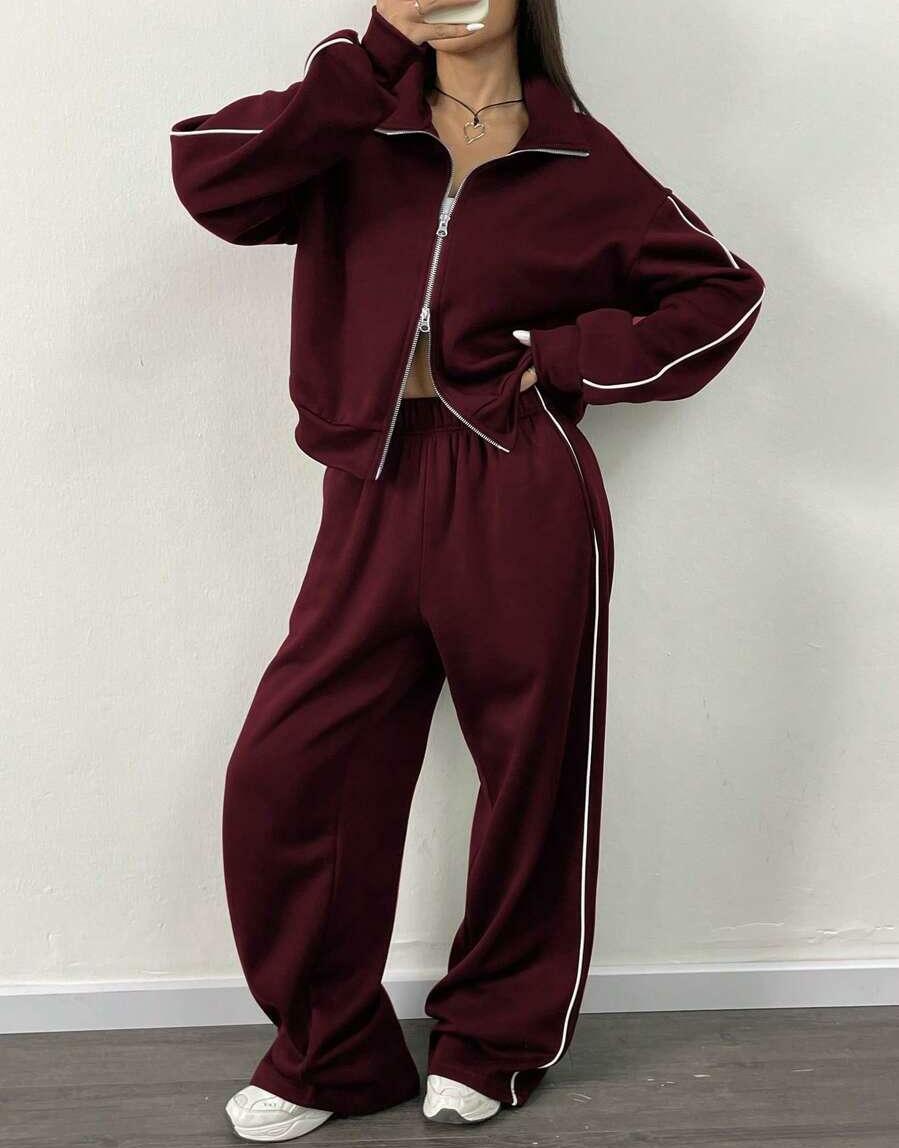 KOMPLET DRESOWY ROZPINANA BLUZA SPODNIE