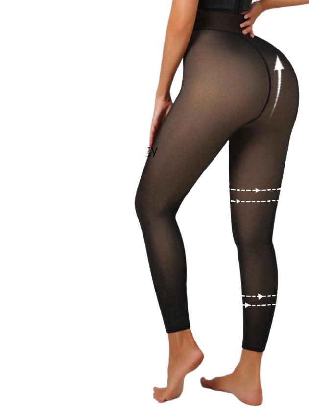 czarne termiczne legginsy