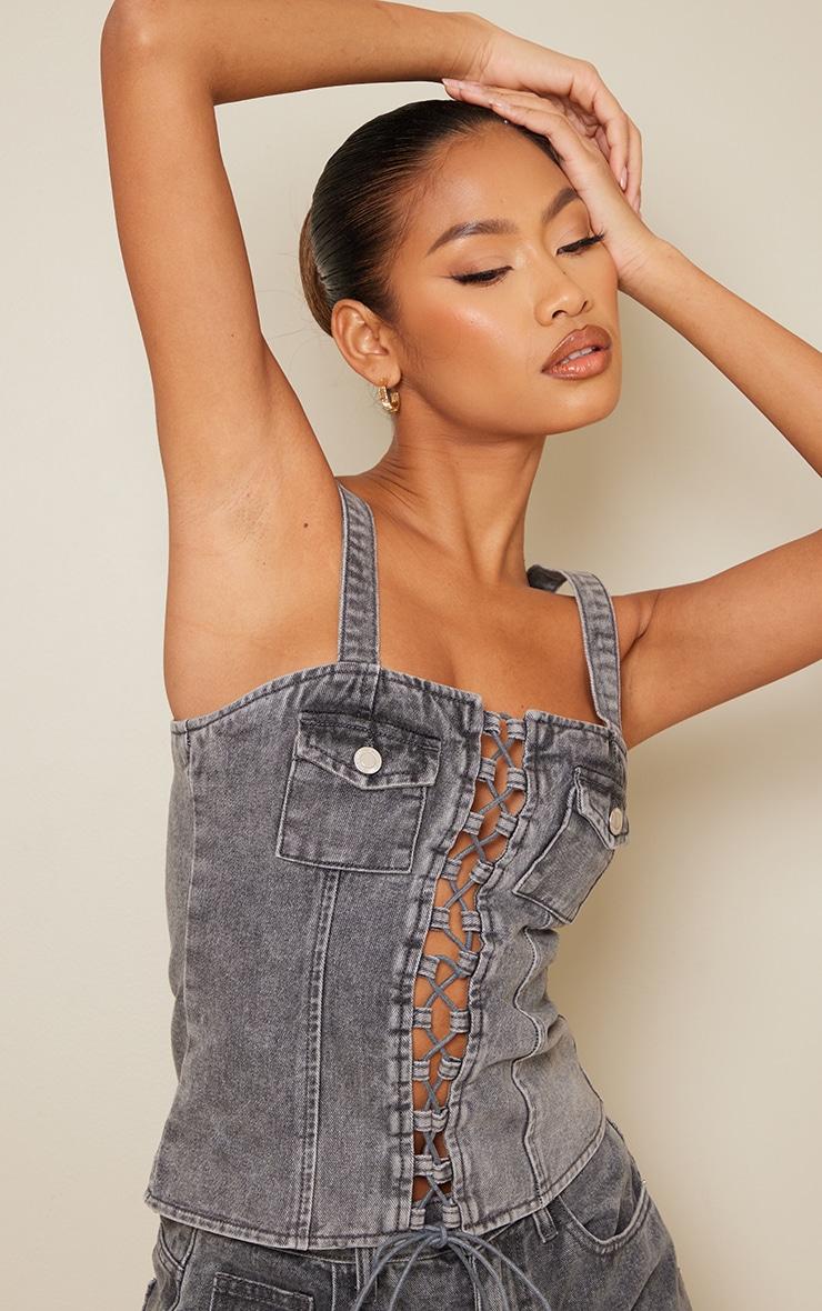 TOP WIĄZANIE JEANS