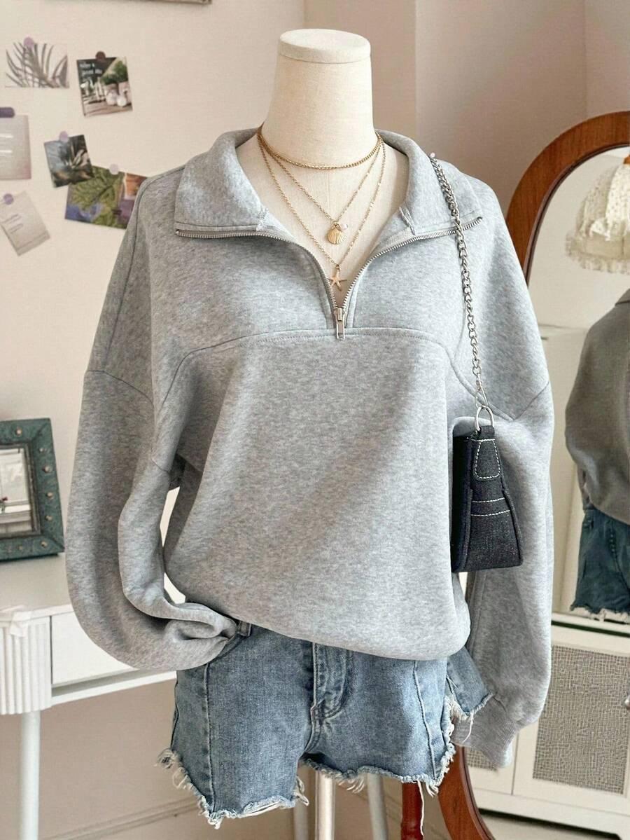szara bluza casual