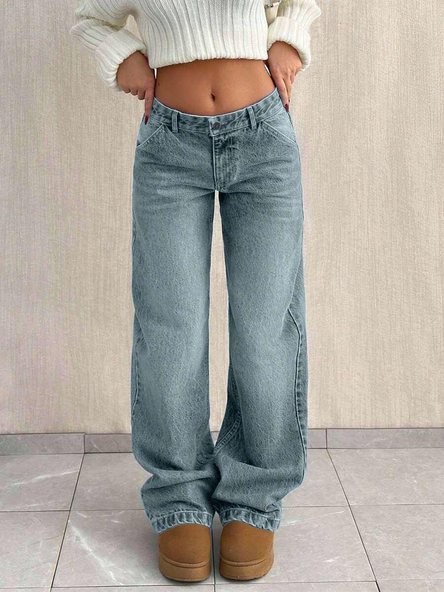 NIEBIESKIE SPODNIE JEANS 