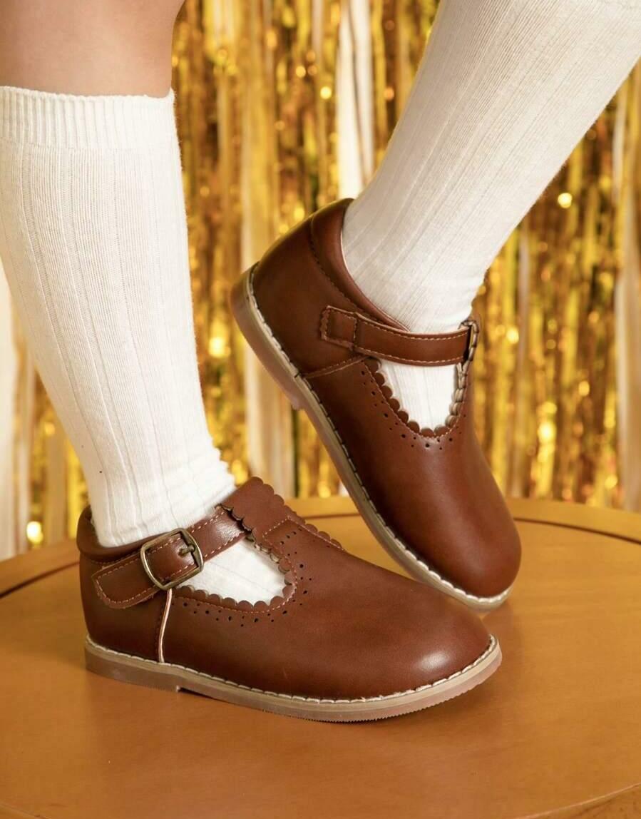 BRĄZOWE BUTY NA RZEPY