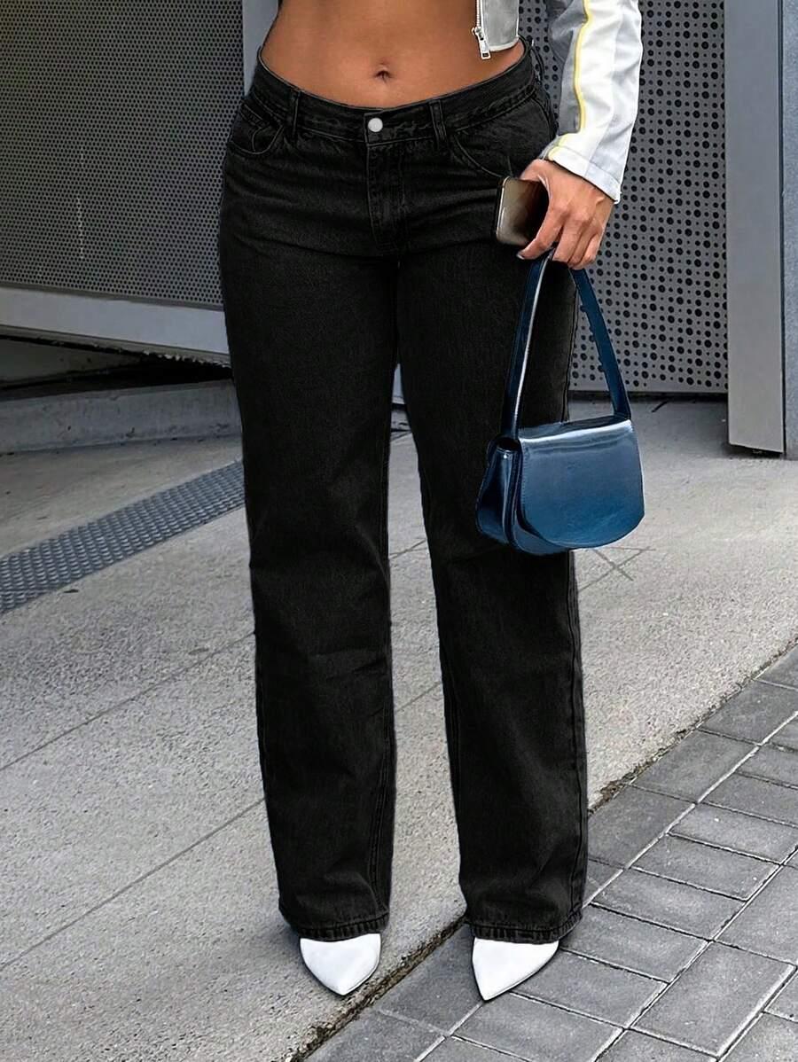 czarne spodnie jeans