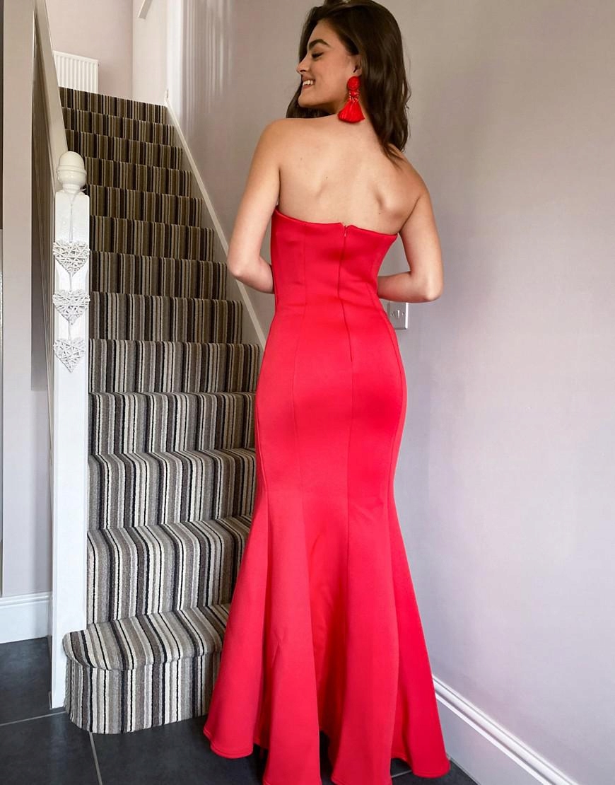 CZERWONA MAXI SUKIENKA 