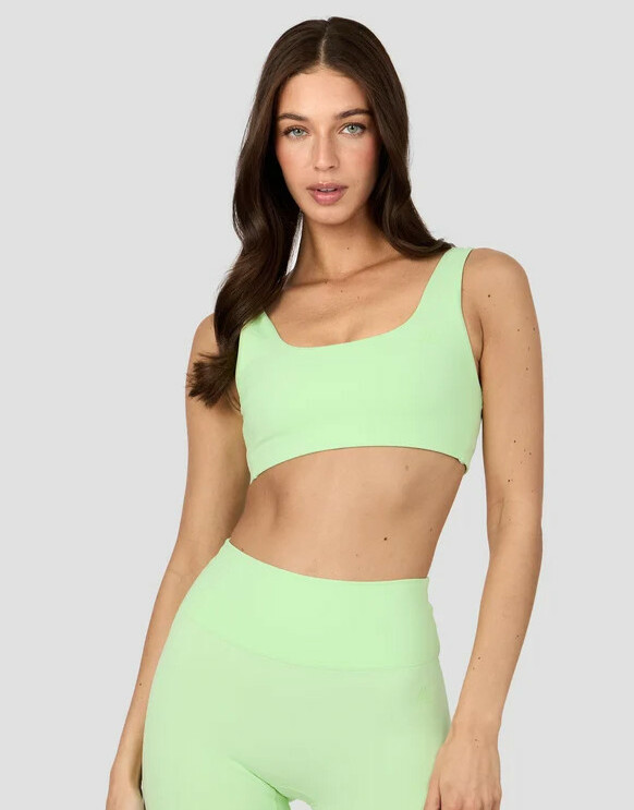 zielony sportowy crop top biustonosz