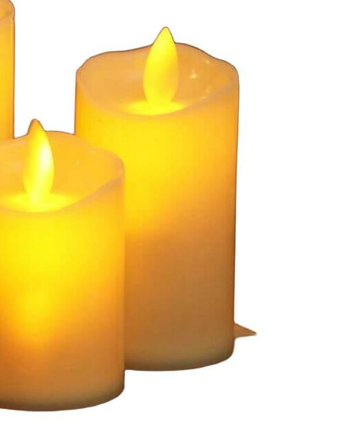 żółta świeca led