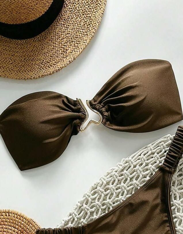 brązowa góra od bikini 
