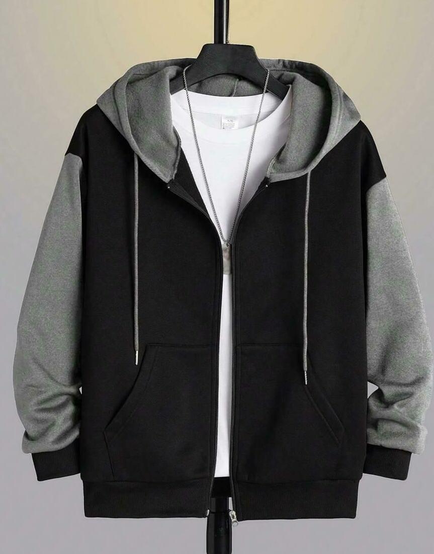ROZPINANA BLUZA Z KAPTUREM 