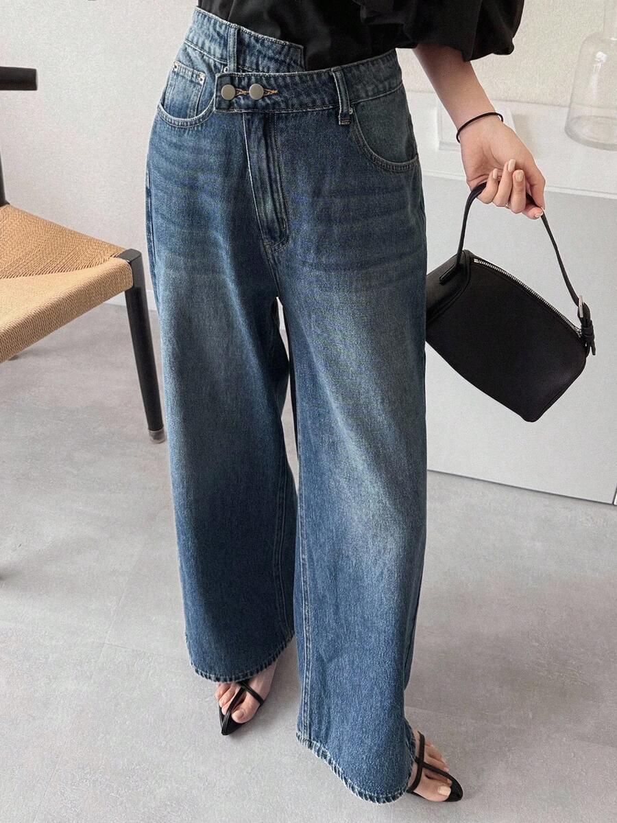 spodnie jeans wysoki stan