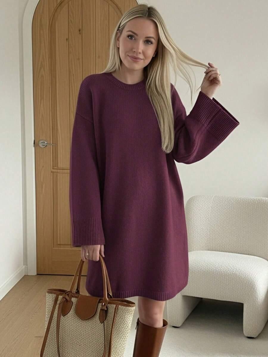 dzianinowa sukienka oversize