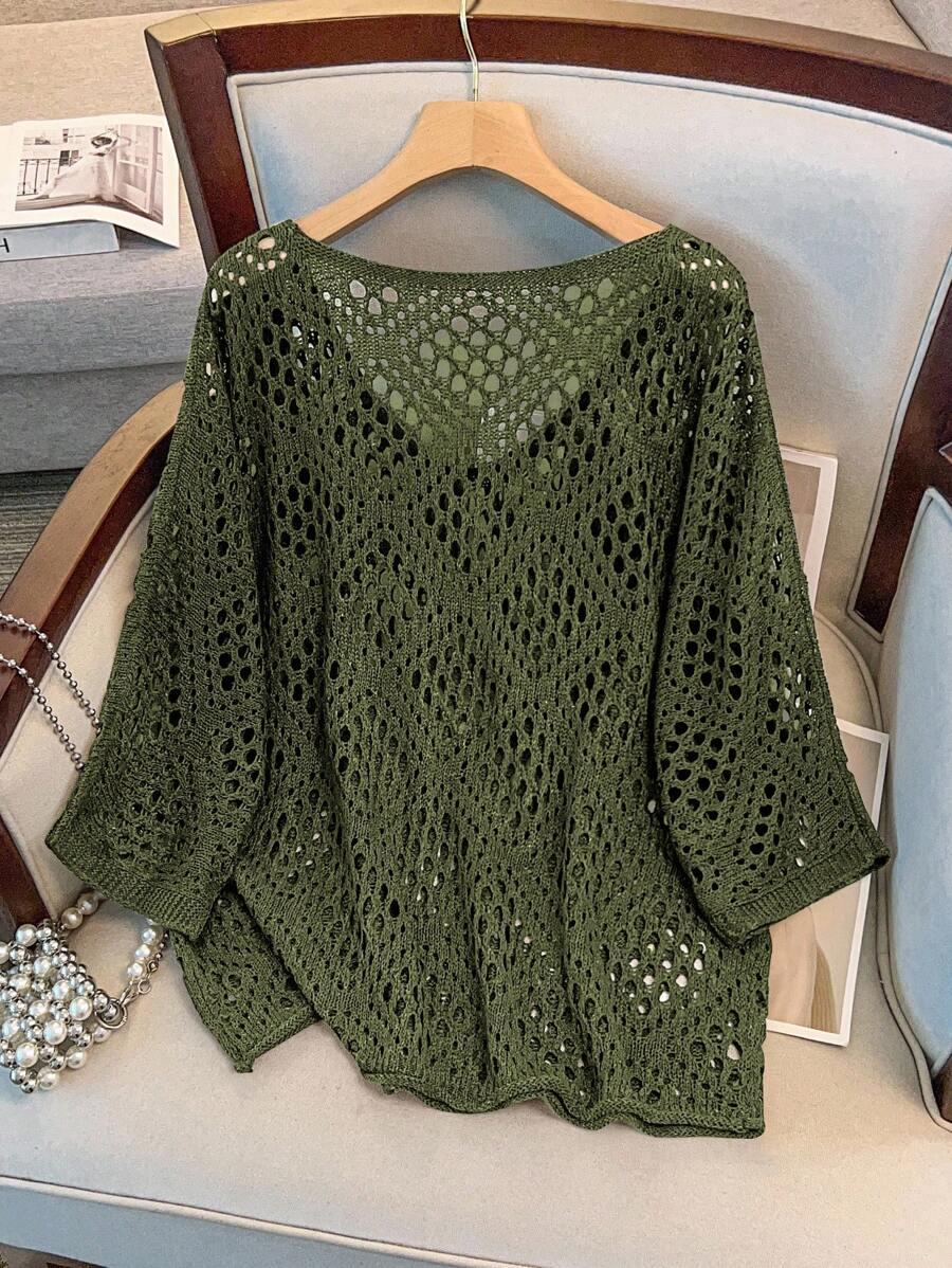zielony sweter v-neck