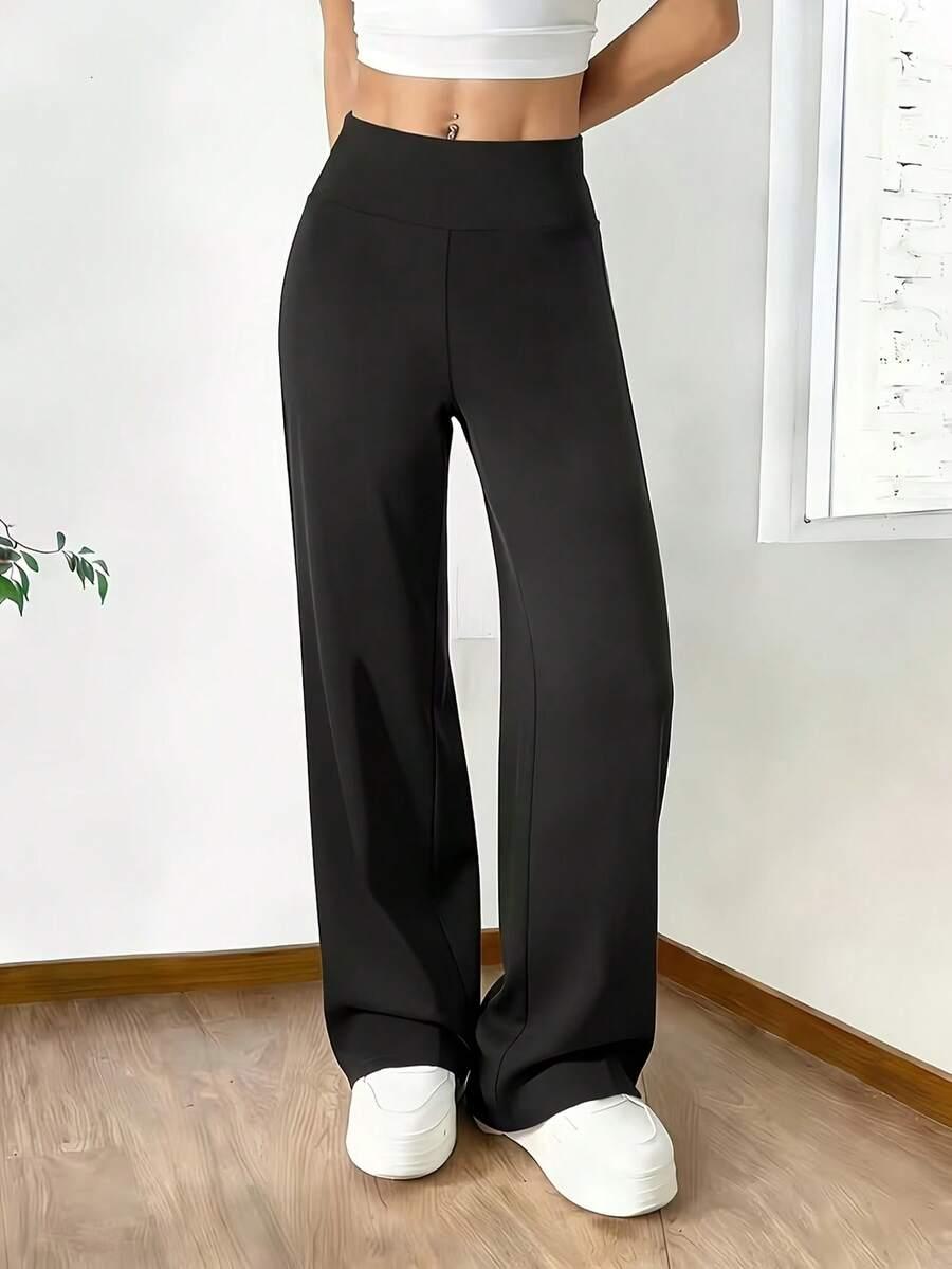 czarne legginsy prosta nogawka