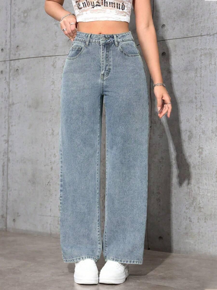 SPODNIE JEANS PROSTA NOGAWKA