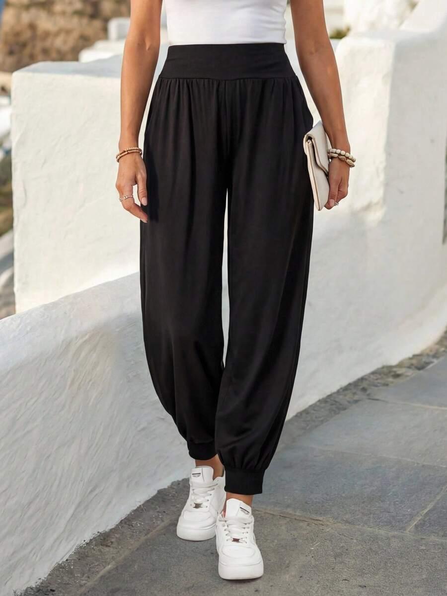 CZARNE SPODNIE CASUAL