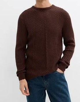 SWETER MĘSKI PLUS SIZE BEZ KAPTURA