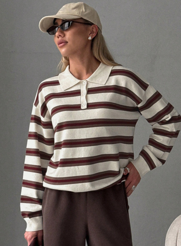 sweter w paski