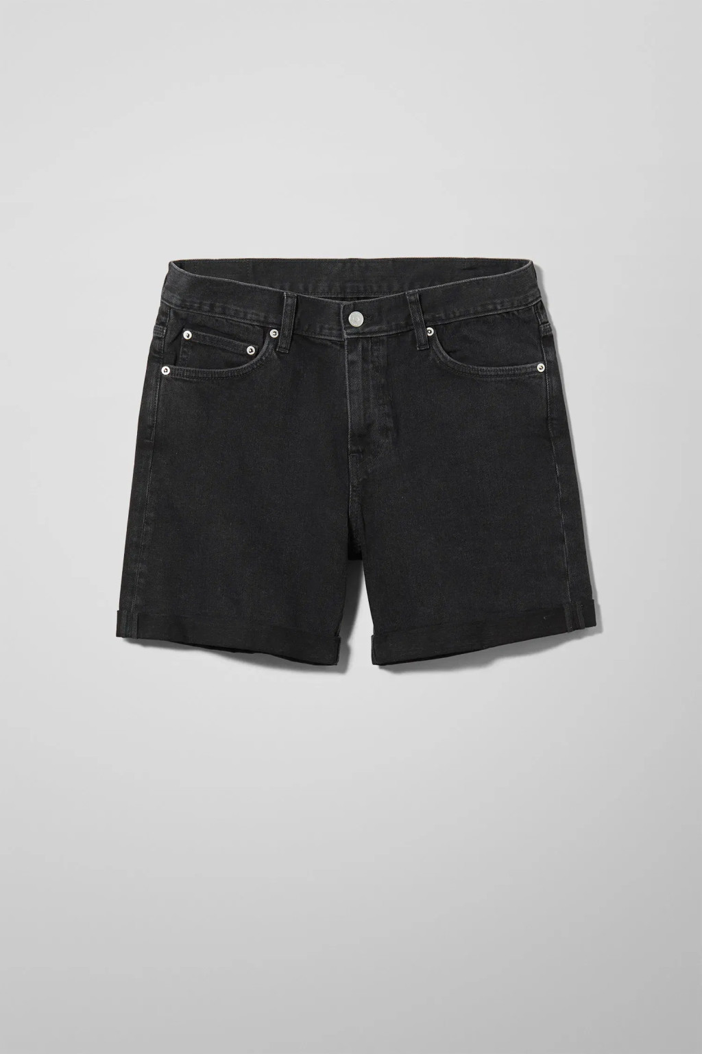 CZARNE SPODENKI JEANS