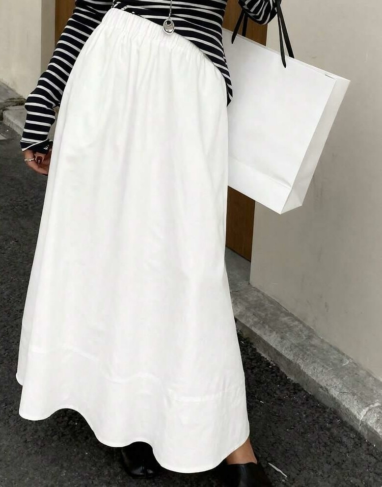 BIAŁA MAXI SPÓDNICA