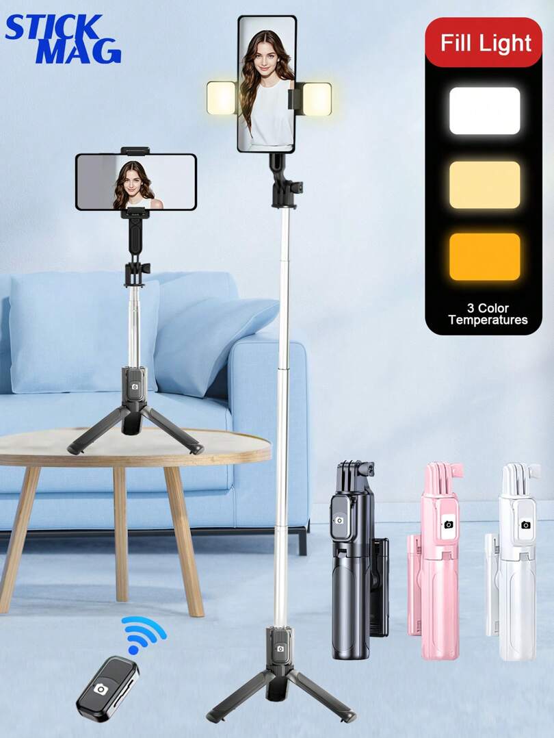 BIAŁY STATYW KIJEK DO SELFIE SELFIE STICK
