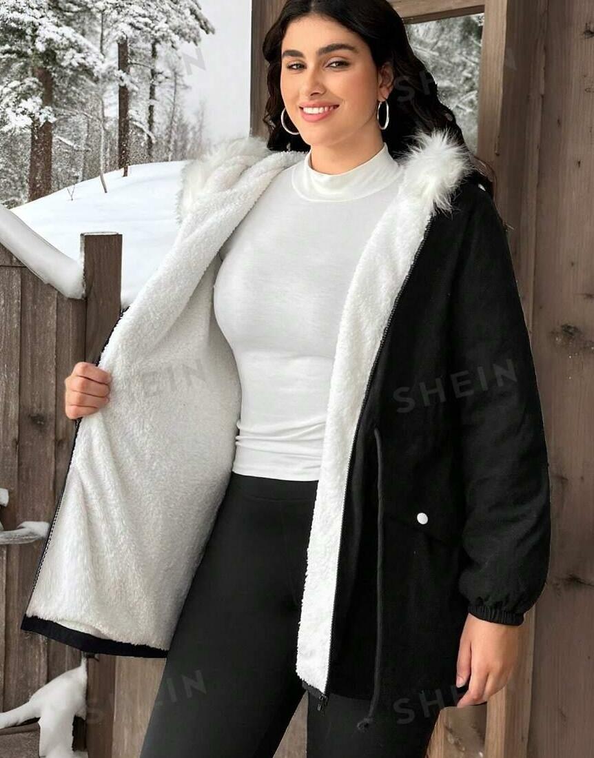 CZARNA KURTKA ZAMEK