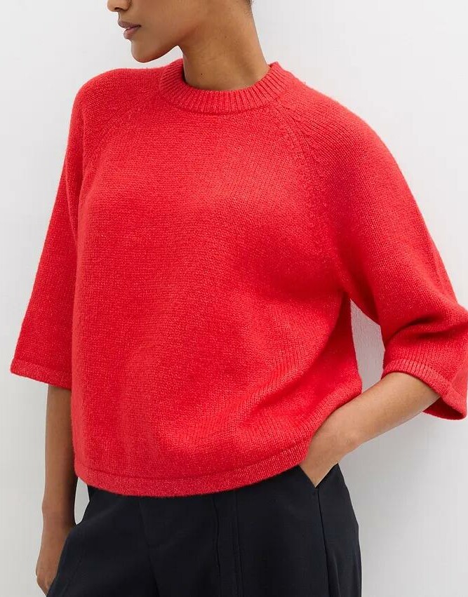 SWETER DAMSKI OVERSIZE Z RĘKAWEM 3/4