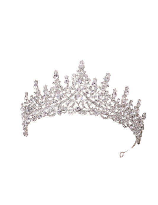 srebrna korona tiara