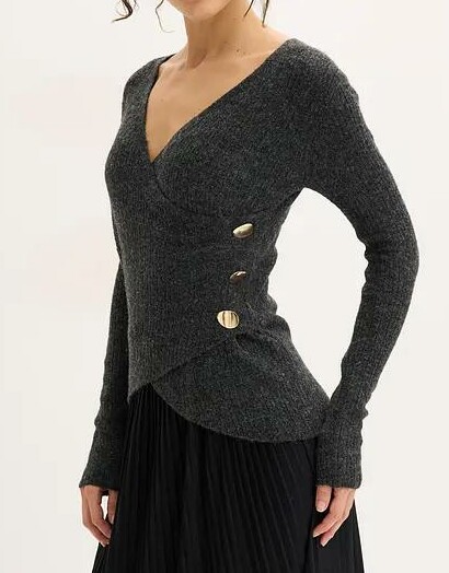 SWETER DAMSKI SZARY