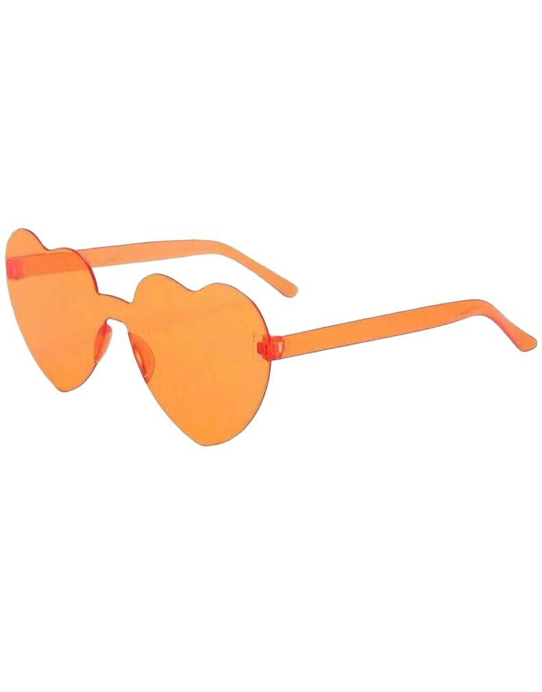 pomarańczowe okulary serce