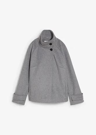 PŁASZCZ DAMSKI PLUS SIZE WEŁNIANY DŁUGI RĘKAW