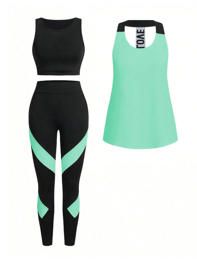 top bluzka legginsy komplet 