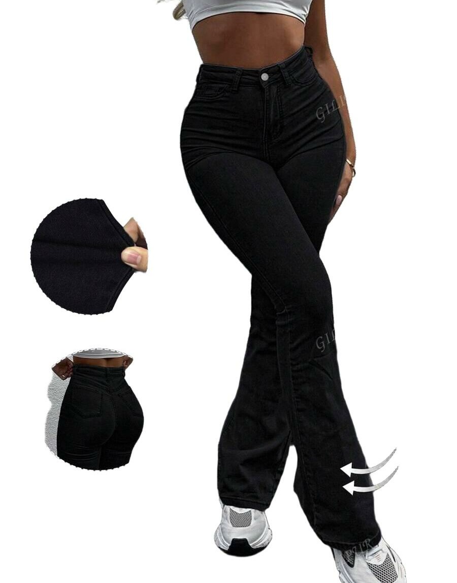 CZARNE SPODNIE JEANS