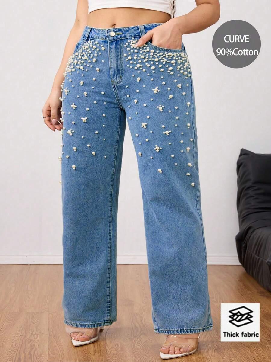 NIEBIESKIE SPODNIE JEANS