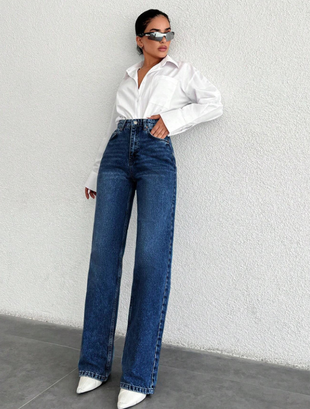 NIEBIESKIE SPODNIE JEANS