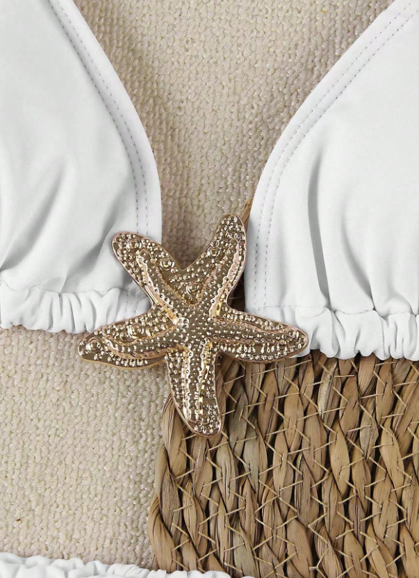 BIAŁE BIKINI SPÓDNICA KOMPLET